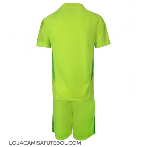 Camisa de Futebol México Goleiro Equipamento Secundário Infantil Copa America 2024 Manga Curta (+ Calças curtas)